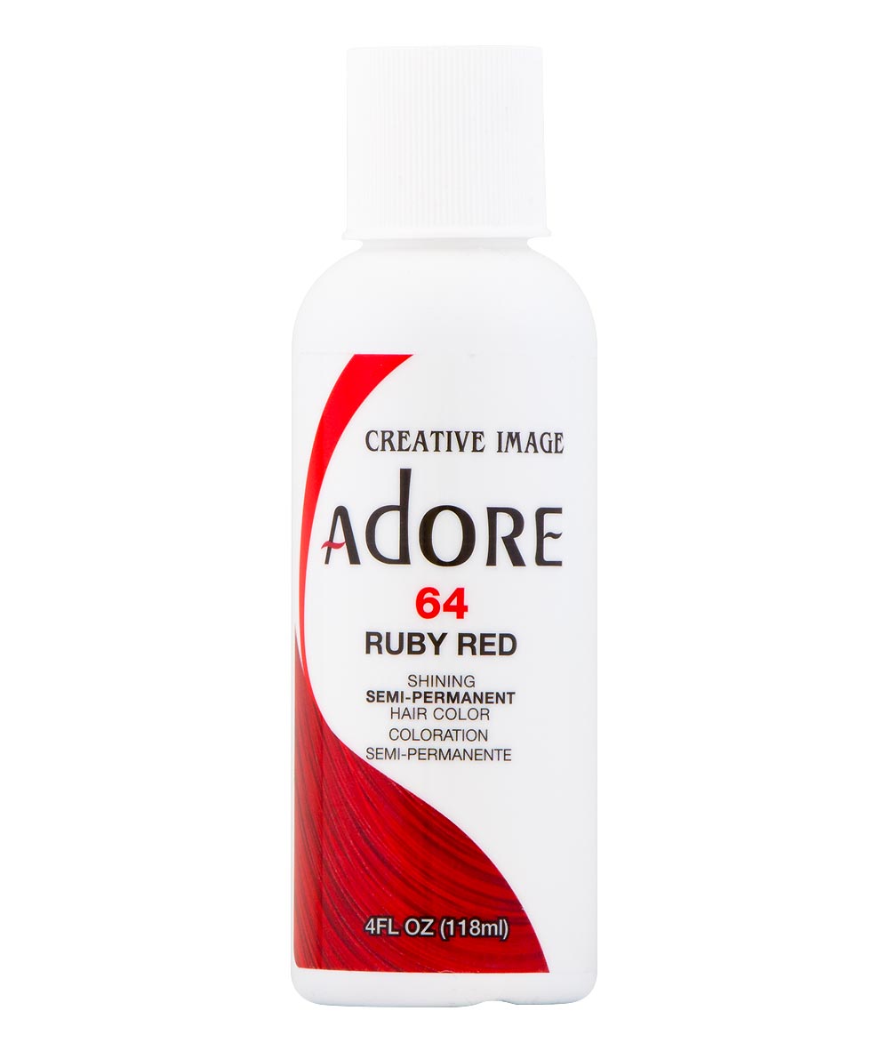 COLORATION CAPILLAIRE SEMI-PERMANENTE ADORE - 64 ROUGE RUBIS 118ML