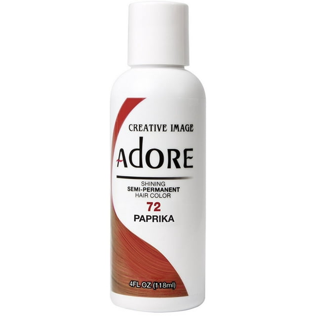 COLORATION CAPILLAIRE SEMI-PERMANENTE ADORE - 72 PAPRIKA 4OZ
