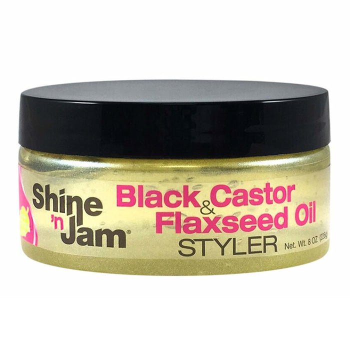 AMPRO SHINE 'N JAM HUILE DE RICIN NOIRE ET HUILE DE LIN 8OZ