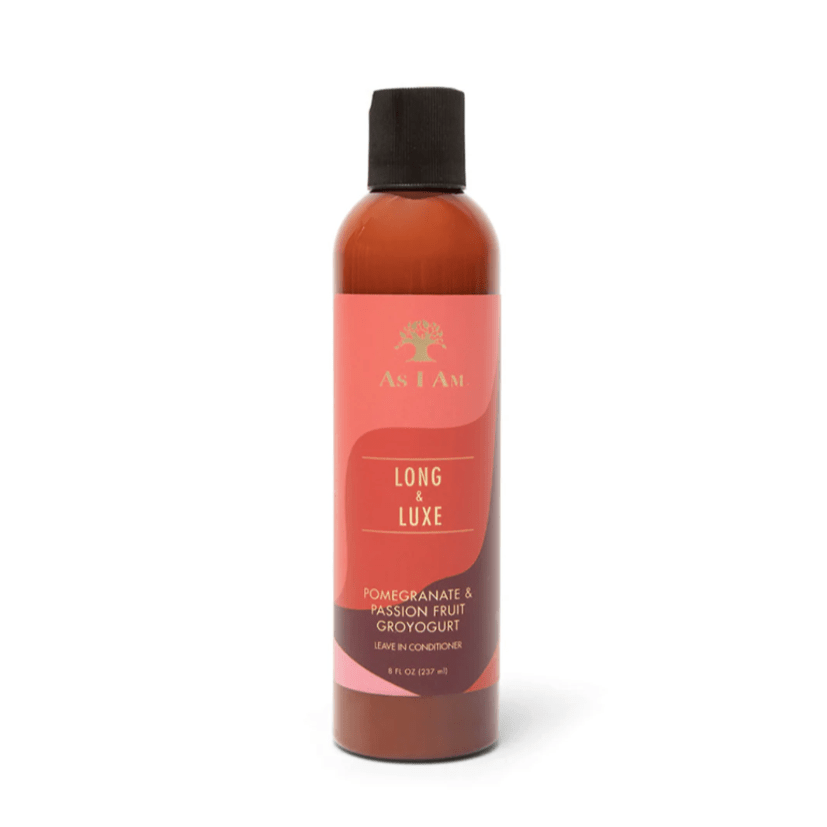 AS I AM LONG AND LUXE GRENADE ET FRUIT DE LA PASSION GROYOGURT APRÈS-SHAMPOOING SANS RINÇAGE 237ml