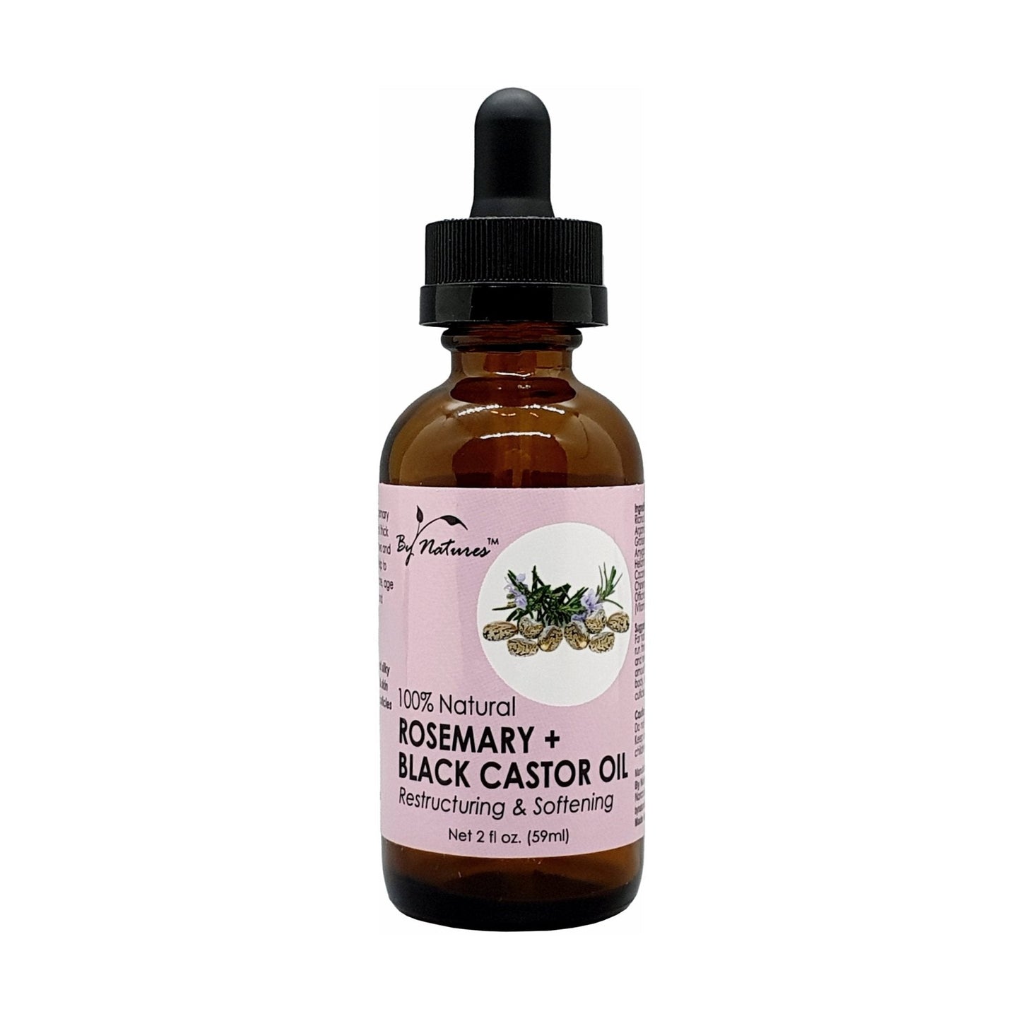 HUILE DE ROMARIN, MENTHE ET RICIN NOIR BY NATURES 120ML