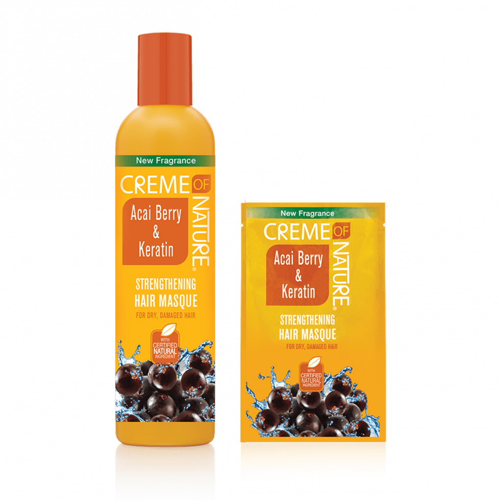 MASQUE CAPILLAIRE AÇAÏ ET KÉRATINE CREME OF NATURE 12OZ