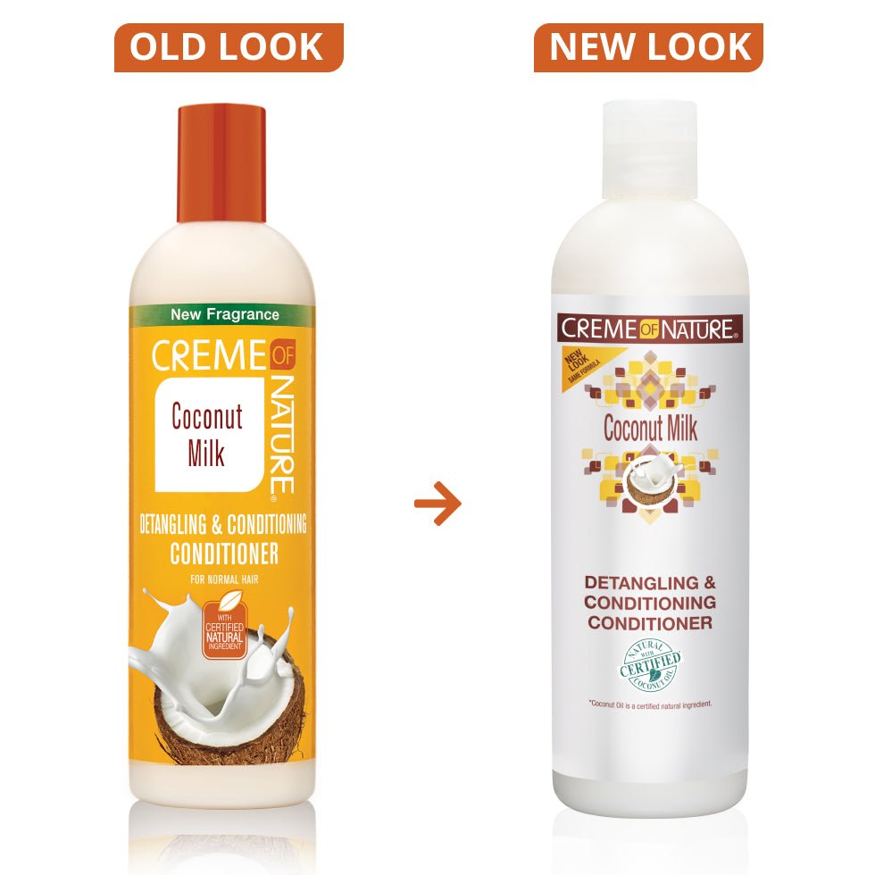 Après-shampooing démêlant et revitalisant au lait de coco Creme of Nature 355 ml
