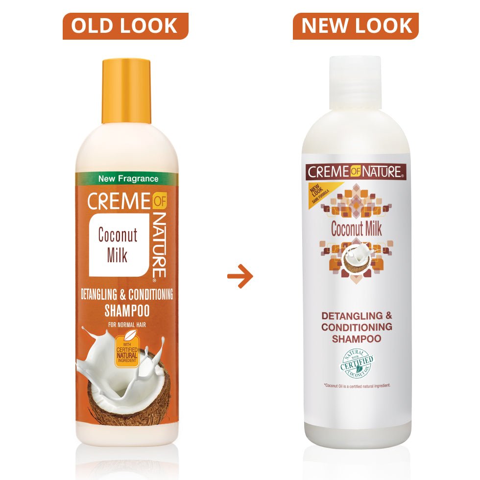 CREME OF NATURE Shampoing Démêlant & Revitalisant au Lait de Coco 355 ml