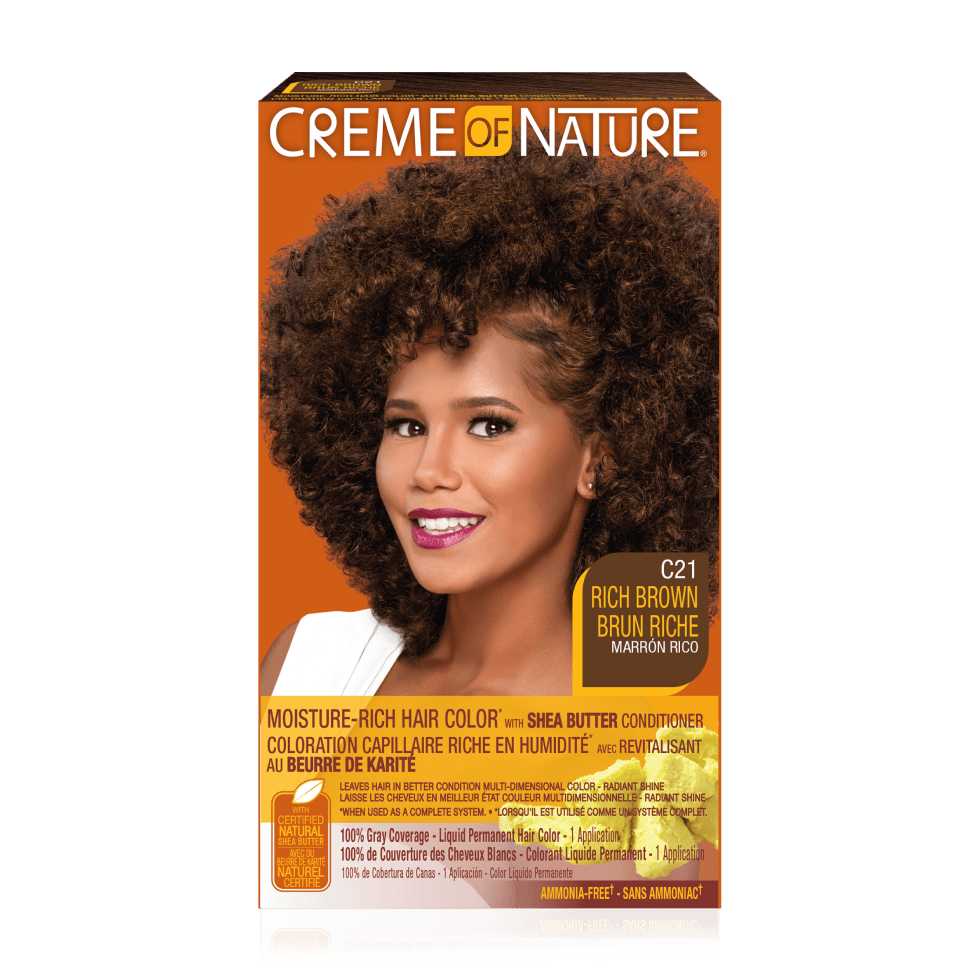 CREME OF NATURE COLORATION CAPILLAIRE RICHE ET HYDRATANTE - C21 BRUN RICHE