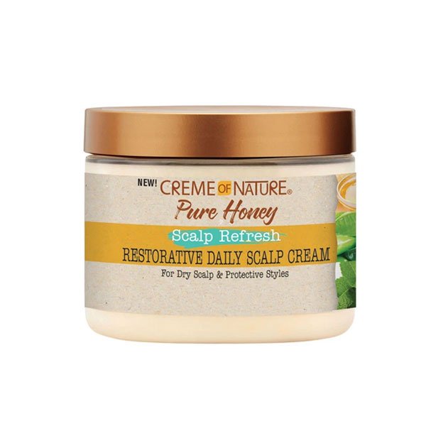 Crème hydratante quotidienne réparatrice pour le cuir chevelu au miel pur Crème of Nature 133 g