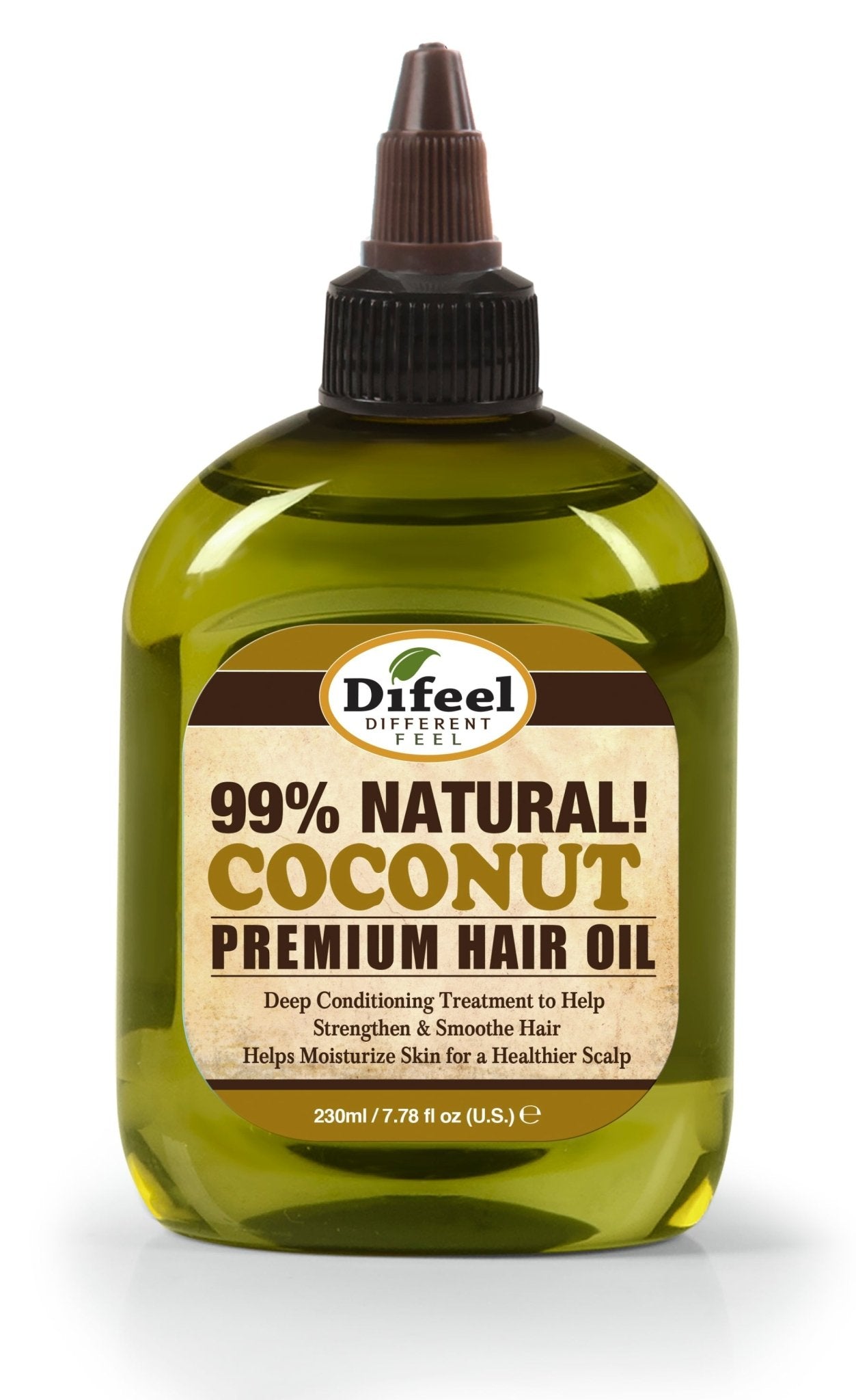 DIFEEL Huile Capillaire Naturelle Premium - Huile de Coco 210 ml