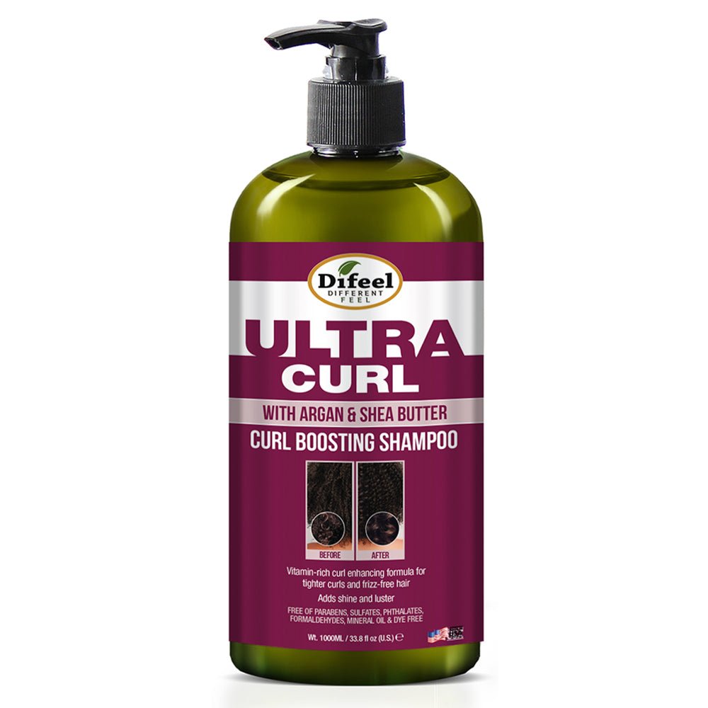 DIFEEL Ultra Curl au Beurre d'Argan et de Karité - Shampooing Activateur de Boucles 1 L
