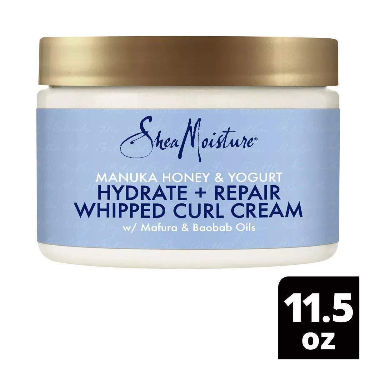Crème fouettée pour boucles SheaMoisture au miel de Manuka et au yogourt Hydrate + Répare 326 g