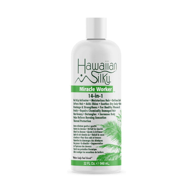 HAWAIIAN SILKY 14-EN-1 RÉPARATEUR MIRACLE SANS GOUTTE ACTIVATEUR & HYDRATANT 32OZ
