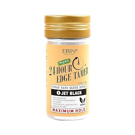EBIN NEW YORK Bâton Lisseur Vegan 24H - JET BLACK 2.7OZ