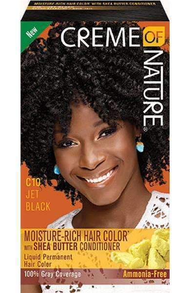 CREME OF NATURE COLORATION CHEVEUX RICHE EN HYDRATATION - C10 NOIR JAIS