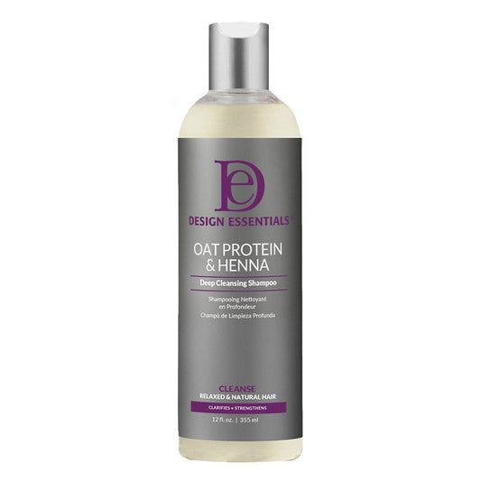 DESIGN ESSENTIALS OAT PROTEIN & HENNA DEEP CLEANSING SHAMPOO 12OZ