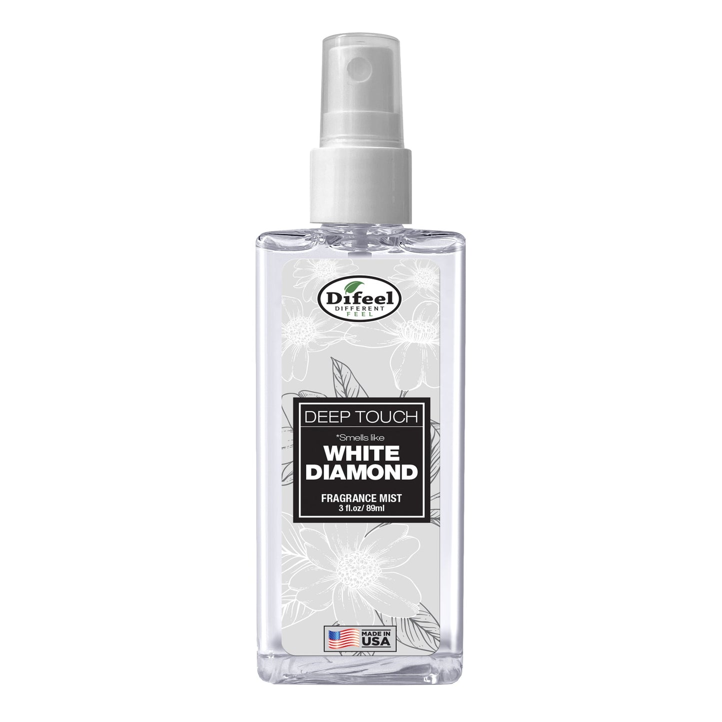 DIFEEL DEEP TOUCH FRAGRANCE MIST SMELLS LIKE WHITE DIAMOND 3OZ