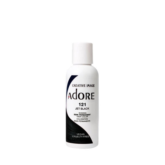 ADORE SEMI-PERMANENT HAIR COLOR - 121 JET BLACK 4OZ