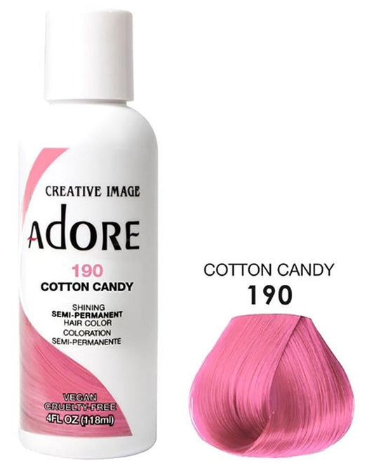 ADORE SEMI-PERMANENT HAIR COLOR - 190 COTTON CANDY 4OZ