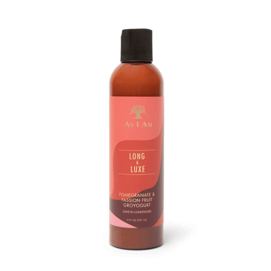 AS I AM LONG AND LUXE GRENADE ET FRUIT DE LA PASSION GROYOGURT APRÈS-SHAMPOOING SANS RINÇAGE 237ml