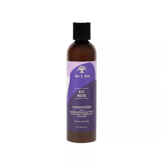 AS I AM APRÈS-SHAMPOOING À L'EAU DE RIZ 8OZ
