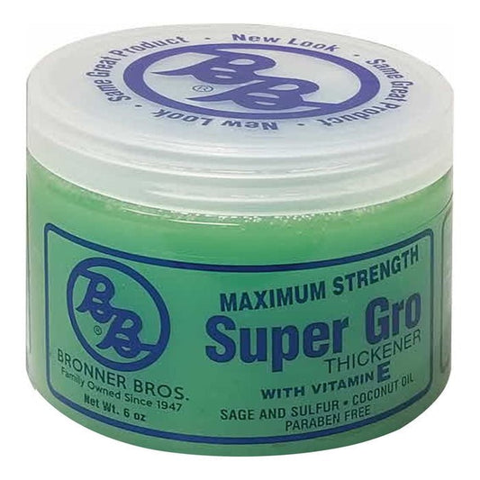 BRONNER BROS SUPER GRO THICKENER MAXIMUM STRENGTH W/ VITAMIN E 6OZ