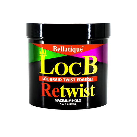BELLATIQUE LOCB MAXIMUM HOLD LOC BRAID TWIST EDGE GEL 17.63OZ