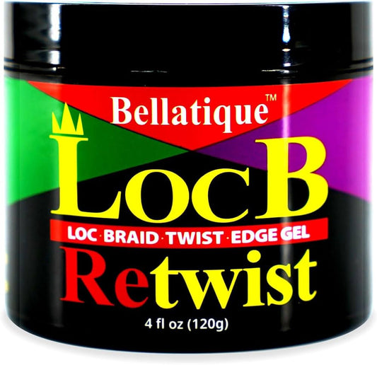 BELLATIQUE LOCB MAXIMUM HOLD LOC BRAID TWIST EDGE GEL 4OZ