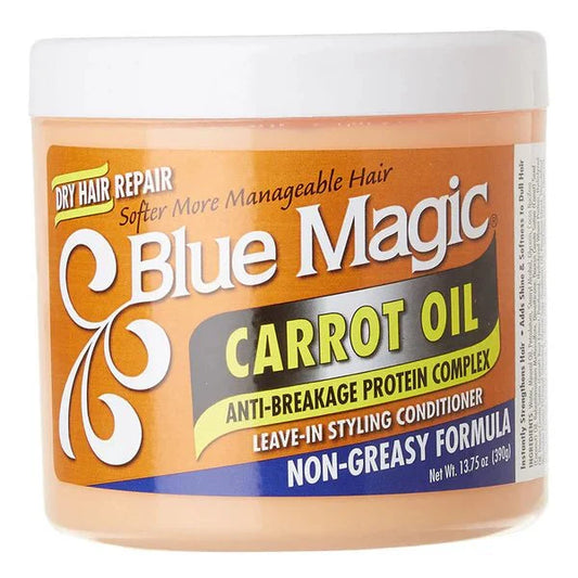 APRÈS-SHAMPOOING SANS RINÇAGE ET COIFFANT HUILE DE CAROTTE BLUE MAGIC 390 G