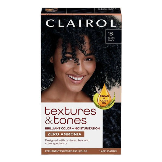 CLAIROL PROFESSIONAL TEXTURES & TONES COLORATION CHEVEUX 1B NOIR SOYEUX