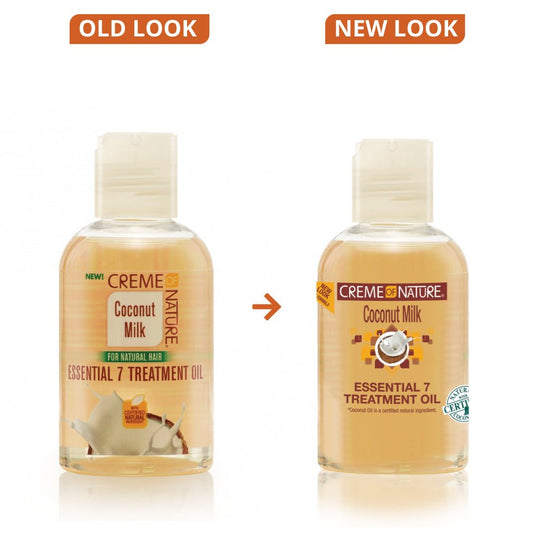 HUILE DE SOIN ESSENTIELLE 7 AU LAIT DE COCO CREME OF NATURE 4oz