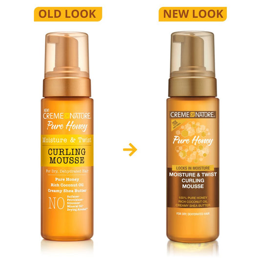 MOUSSE COIFFANTE HYDRATANTE ET TEXTURISANTE CREME OF NATURE PURE HONEY 207ml