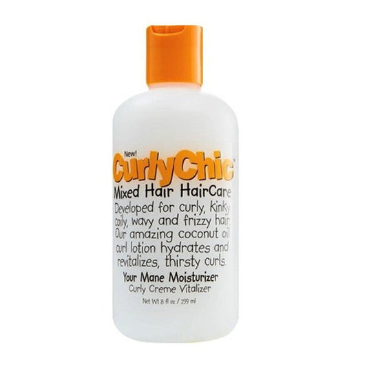 CURLYCHIC Mixed Hair Care Your Mane Moisturizer, Curly Creme Vitalizer, 8 Oz