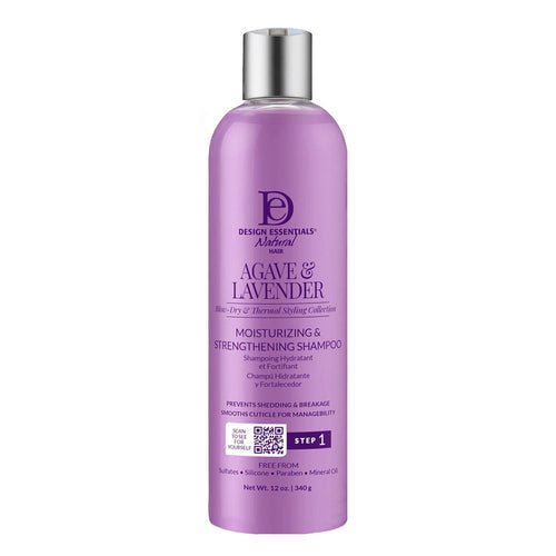 DESIGN ESSENTIALS Agave & Lavender Moisturizing & Strengthening Shampoo 12OZ