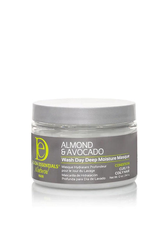 DESIGN ESSENTIALS ALMOND & AVOCADO WASH DAY DEEP MOISTURE MASQUE 12OZ