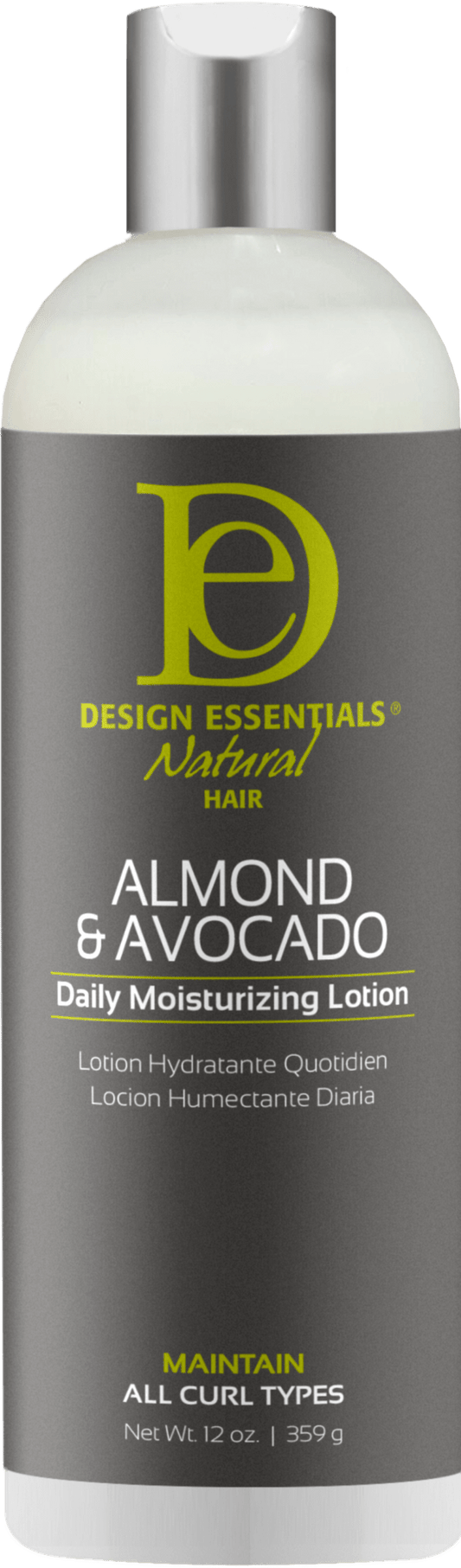 DESIGN ESSENTIALS LAIT HYDRATANT AMANDE & AVOCAT 355 ML