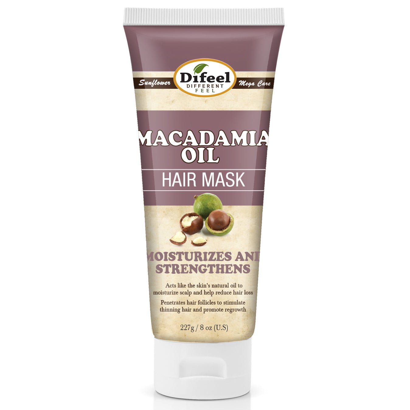 MASQUE CAPILLAIRE PREMIUM DIFEEL HUILE DE MACADAMIA 8OZ
