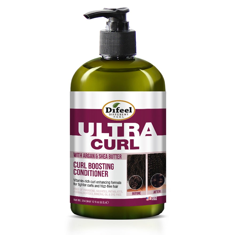DIFEEL Ultra Curl Huile d'Argan & Beurre de Karité - Après-shampooing Activateur de Boucles 355 ml