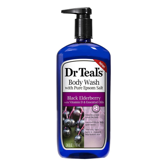 DR TEAL'S GEL DOUCHE SUREAU NOIR 24OZ