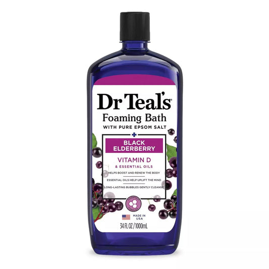 Bain Moussant Dr Teal's Boost & Renew Sureau Agrumes, Patchouli et Menthe Poivrée - 34 OZ