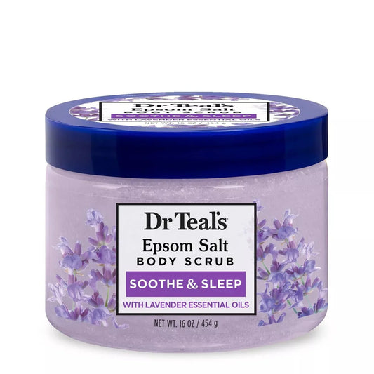 Gommage Corps au Sel d'Epsom Lavande Exfoliant et Rénovateur Dr Teal's 454 g