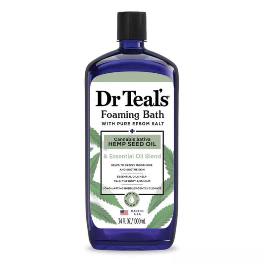 DR TEAL'S FOAMING BATH HEMP SEED OIL 34OZ