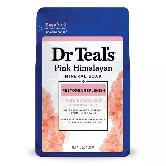 DR TEAL'S SELS DE BAIN MINÉRAUX HIMALAYA ROSE 1,36 KG