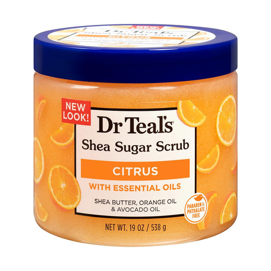 DR TEAL'S SHEA SUGAR SCRUB CITRUS 19 OZ