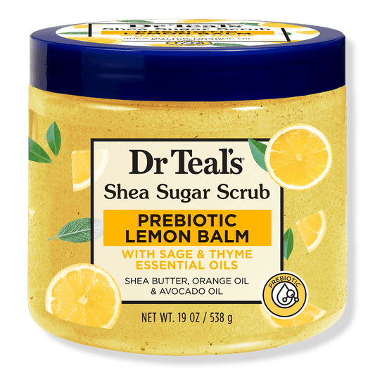 GOMMAGE AU SUCRE ET AU BEURRE DE KARITÉ DR TEALS CITRON PRÉBIOTIQUE 450 g