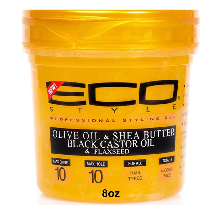 Gel Coiffant ECO Gold Huile d'Olive & Beurre de Karité Huile de Ricin Noire & Lin