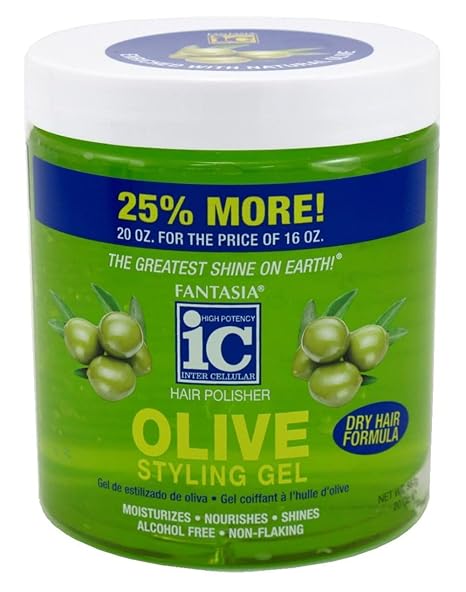 GEL COIFFANT FANTASIA IC 20 OZ ENRICHI À L'HUILE D'OLIVE NATURELLE