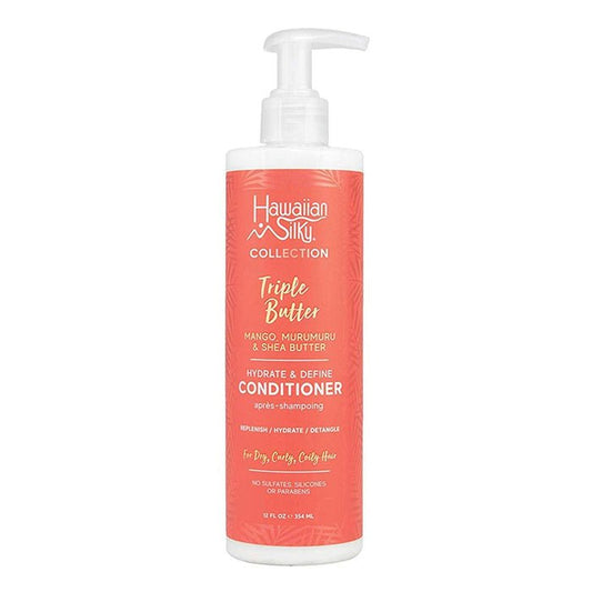 HAWAIIAN SILKY Après-Shampooing Triple Beurre Hydratant et Définissant 355 ml