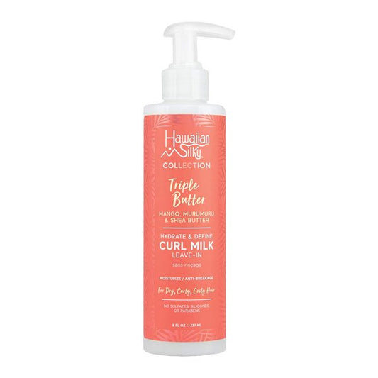 Hawaiian Silky TRIPLE BEURRE Lait Démêlant Hydratant & Définisseur de Boucles 236ml