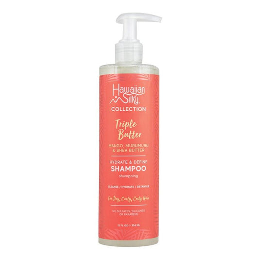 HAWAIIAN SILKY Triple Butter Shampoing Hydratant & Définissant 12OZ