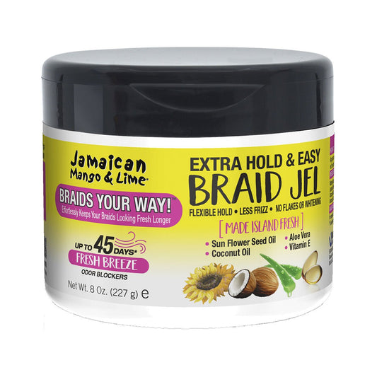 GEL JAMAICAN MANGO & LIME EXTRA FORT ET FACILITANT LE TRESSAGE 8OZ
