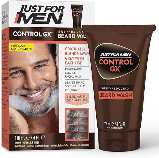 JUST FOR MEN CONTROLGX SHAMPOOING RÉDUCTEUR DE GRIS POUR BARBE 4OZ