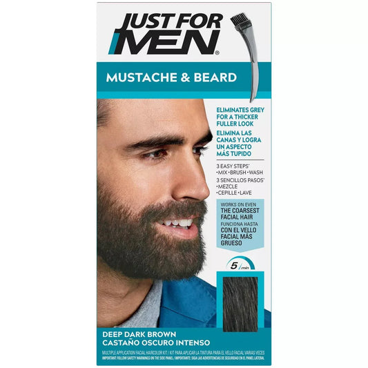 JUST FOR MEN COLORATION MOUSTACHE ET BARBE BRUN FONCÉ INTENSE M-46